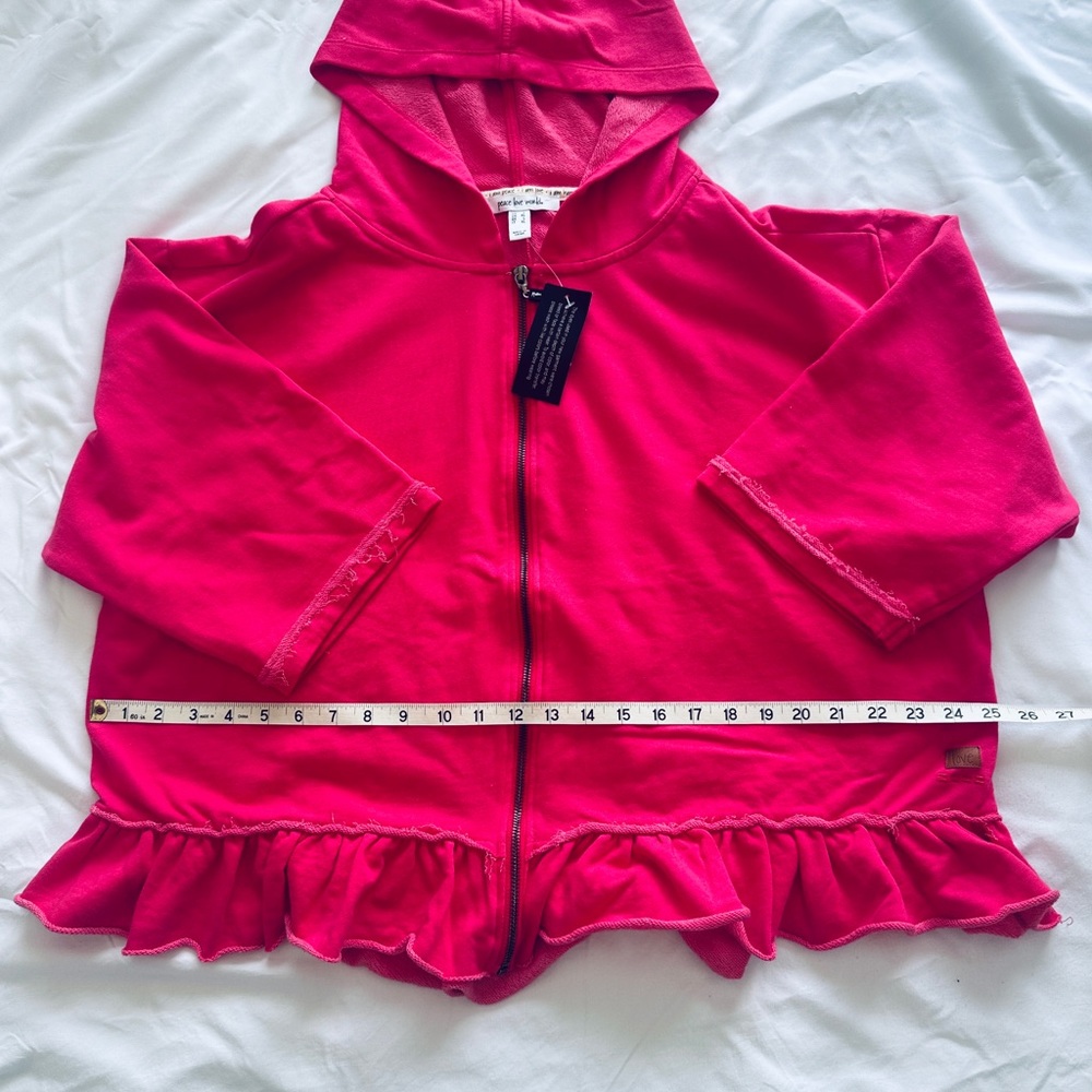 Peace Love World Pink Hoodie - Picture 4 of 6